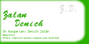 zalan denich business card